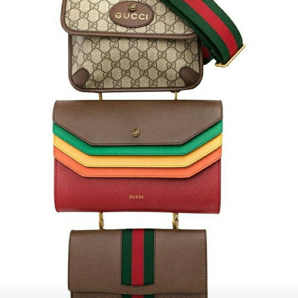 Gucci Supreme Metallic Totem Three- Piece Shoulder Bag Set. - Picture 2 of 7